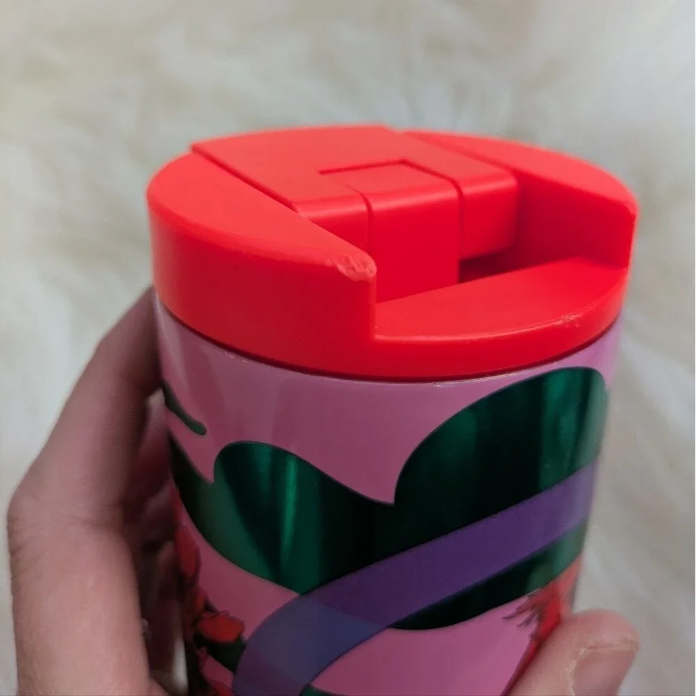 Starbucks 2024 Rex Hamilton Stainless Steel 16 oz Pink Multicolor Tumbler